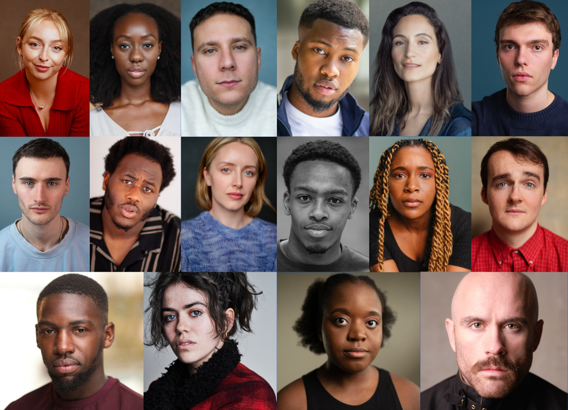Grid of headshots from a company of actors